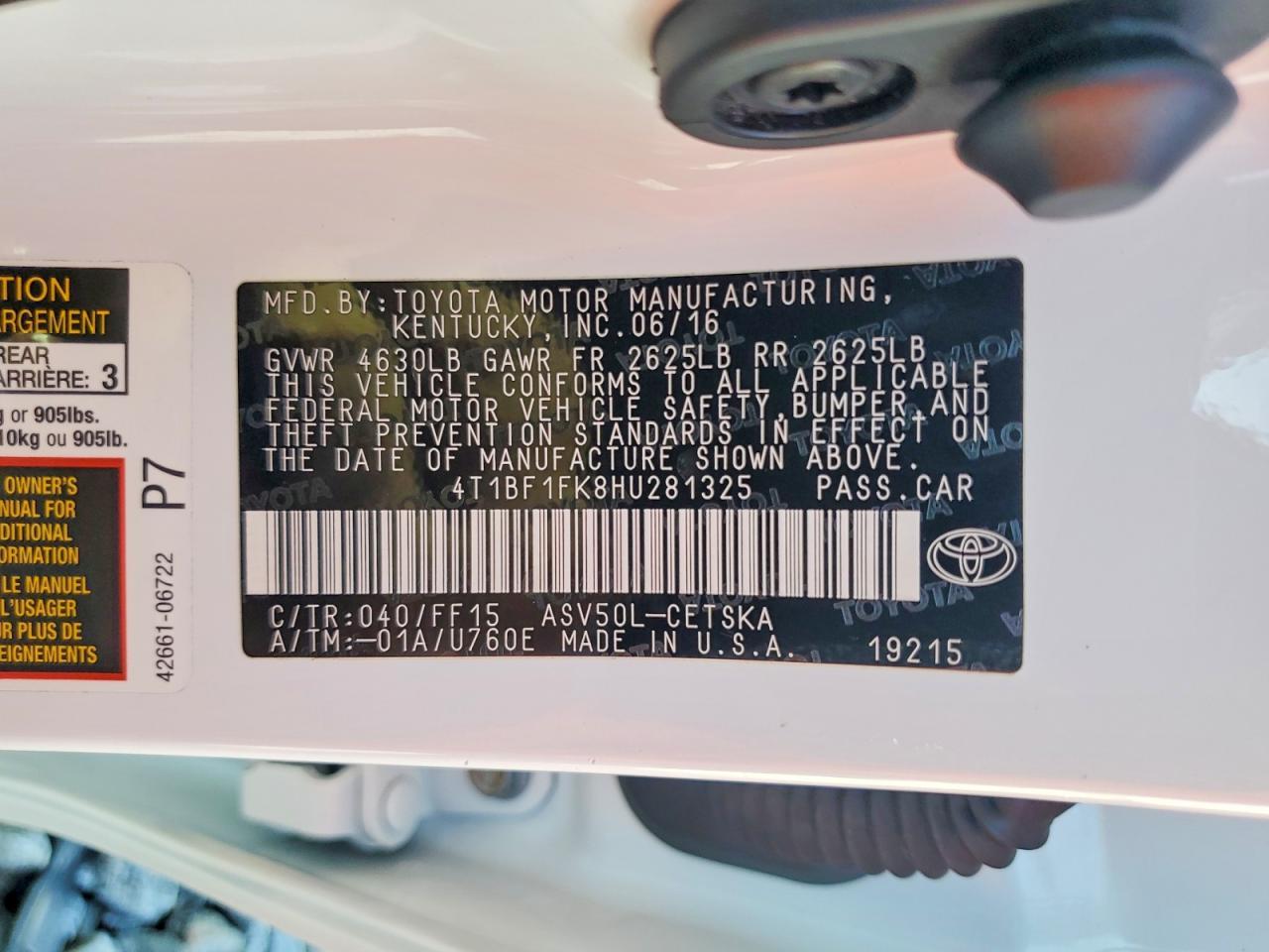 2017 Toyota Camry Se - zdjęcie 12