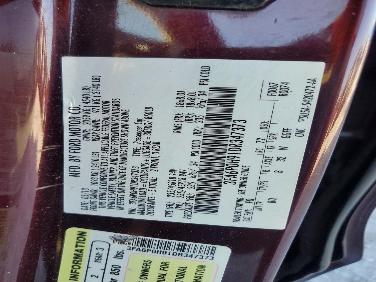 2013 Ford Fusion Se - zdjęcie 12