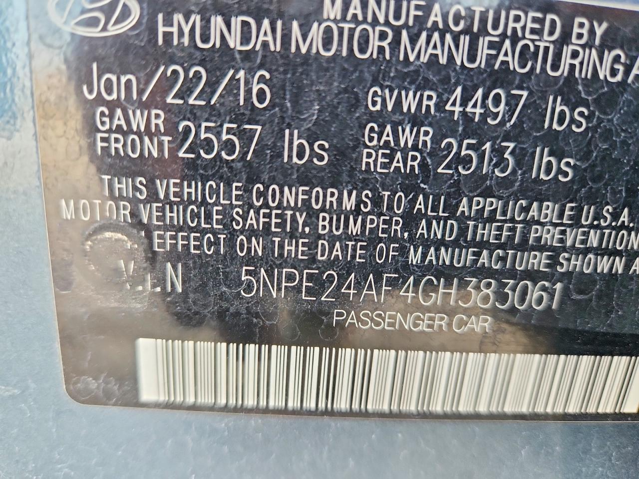 2016 Hyundai Sonata Se - zdjęcie 14