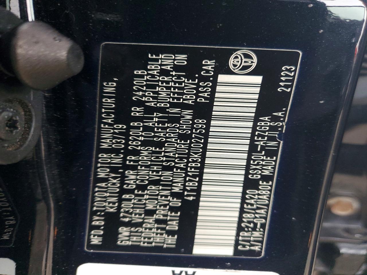 2019 Toyota Avalon Xle - zdjęcie 12