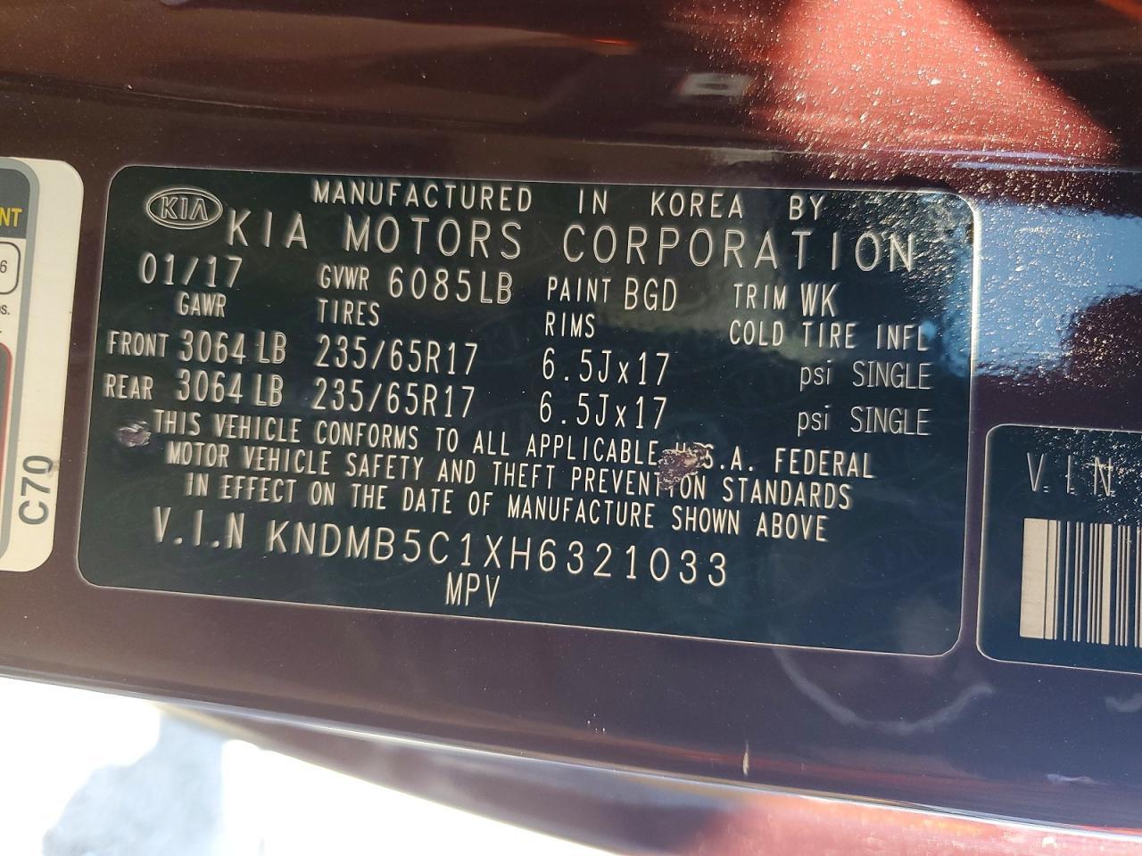 2017 Kia Sedona Lx - zdjęcie 13