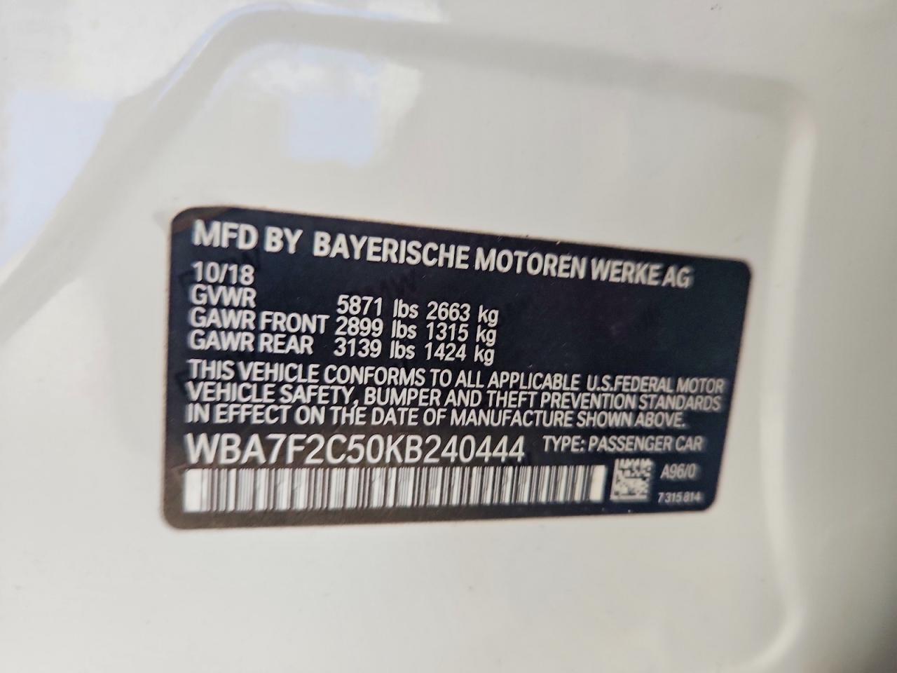2019 BMW 750 Xi - zdjęcie 12