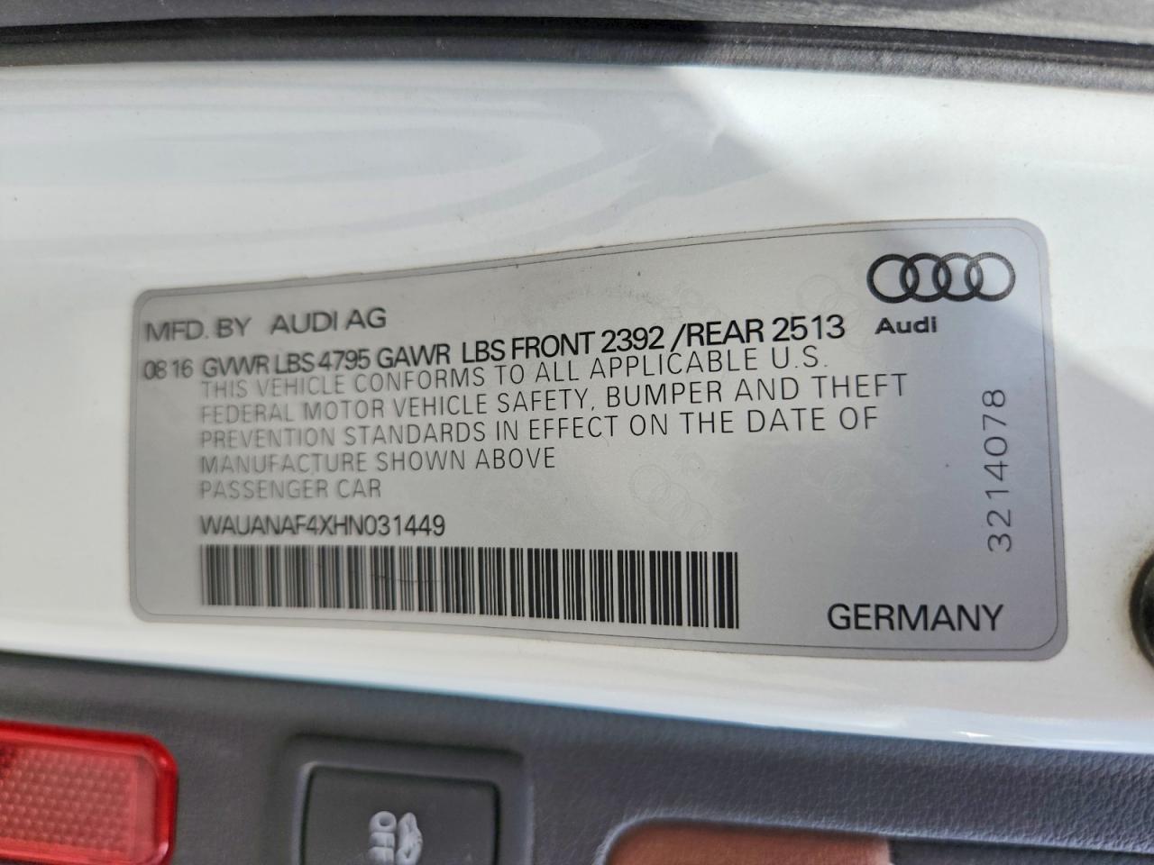 2017 Audi A4 Premium - zdjęcie 12