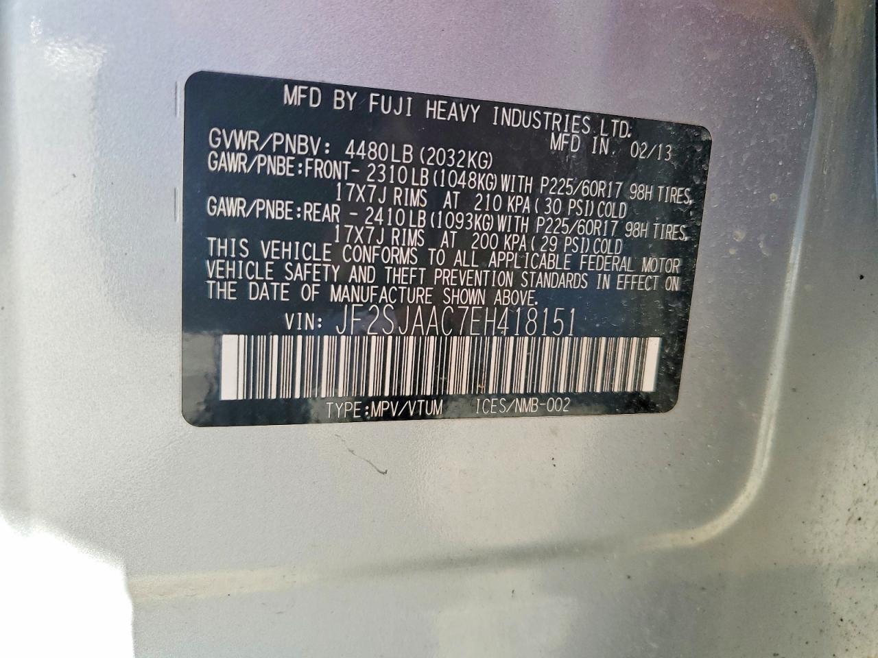 2014 Subaru Forester 2.5I - zdjęcie 14