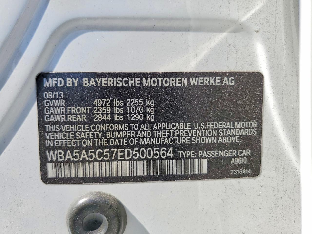 2014 BMW 528 I - zdjęcie 12