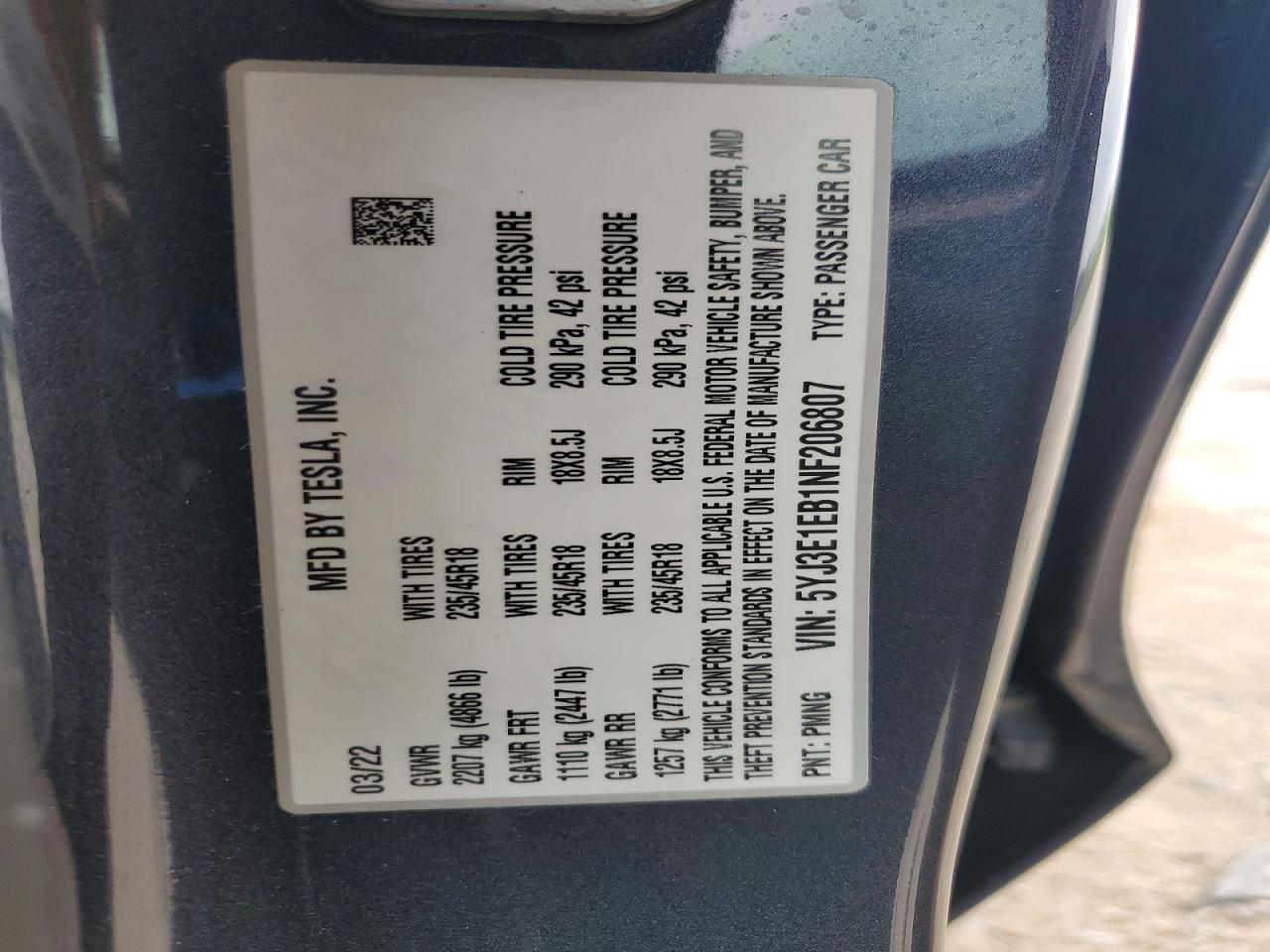 2022 Tesla Model 3 - zdjęcie 13