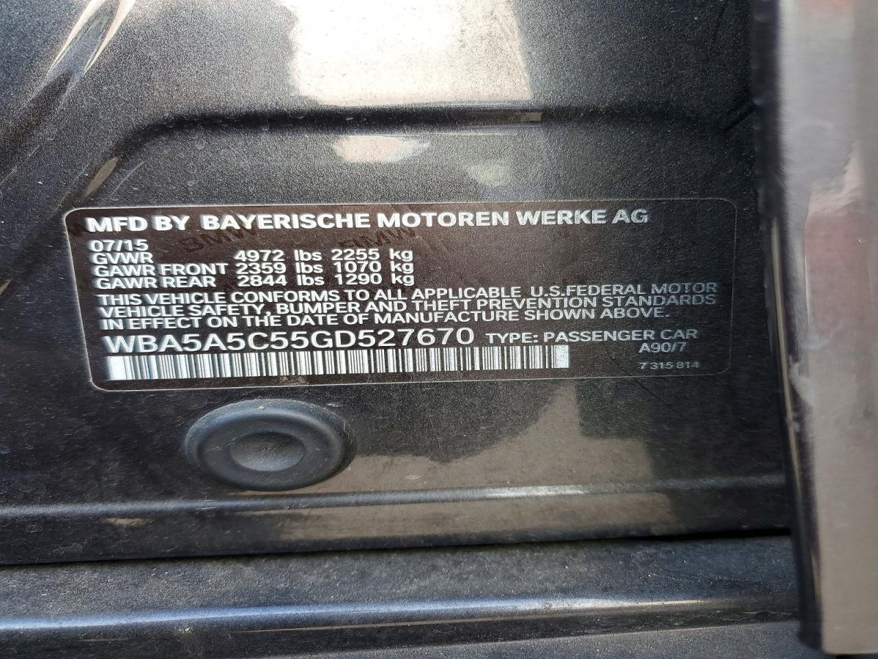 2016 BMW 528 I - zdjęcie 12