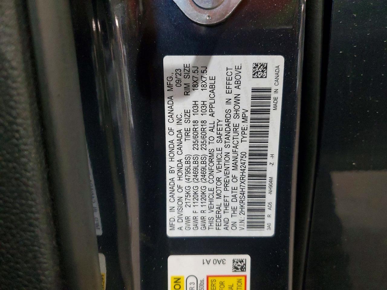 2024 Honda Cr-V Exl - zdjęcie 14