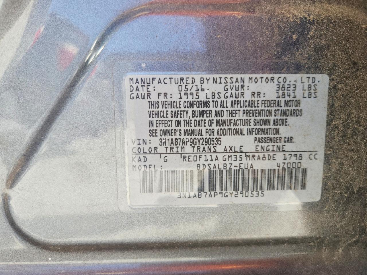 2016 Nissan Sentra S - zdjęcie 13