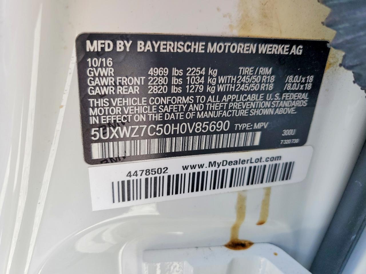 2017 BMW X3 Sdrive28I - zdjęcie 13