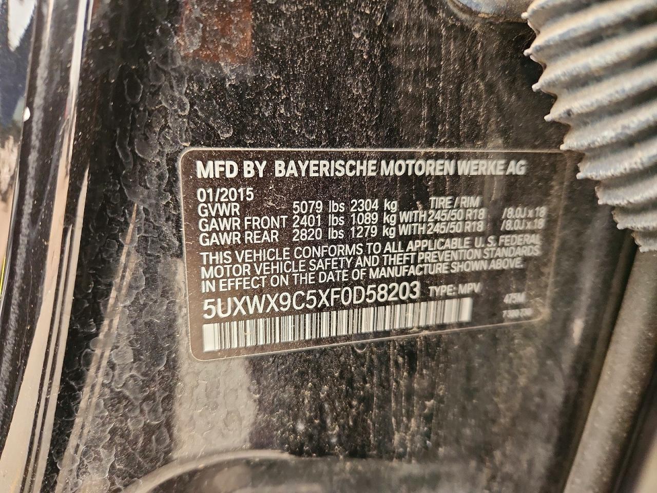 2015 BMW X3 xDrive28I - zdjęcie 13