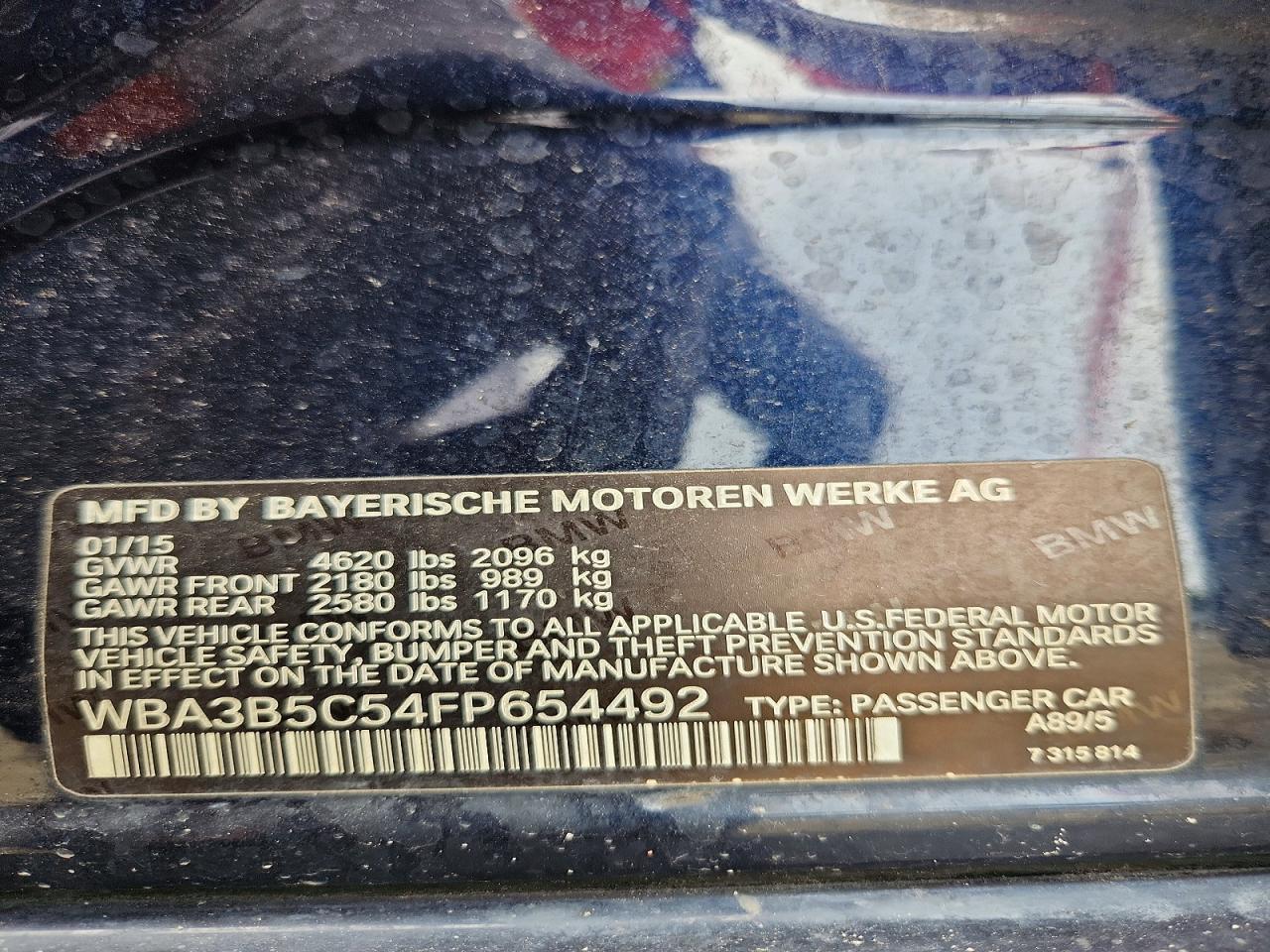 2015 BMW Seria 3 328i - zdjęcie 12