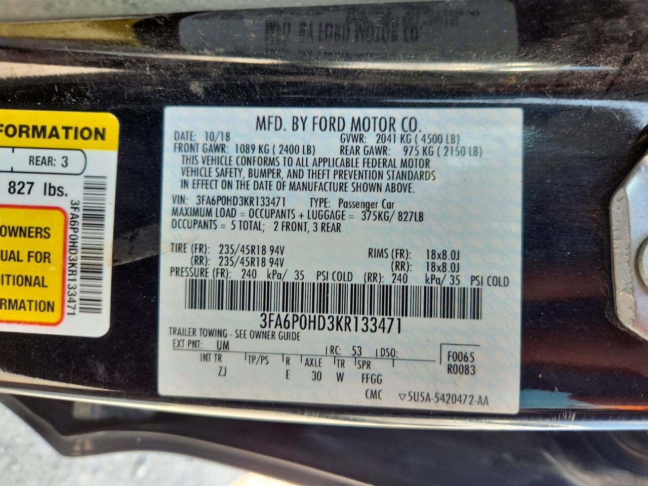 2019 Ford Fusion Se - zdjęcie 12