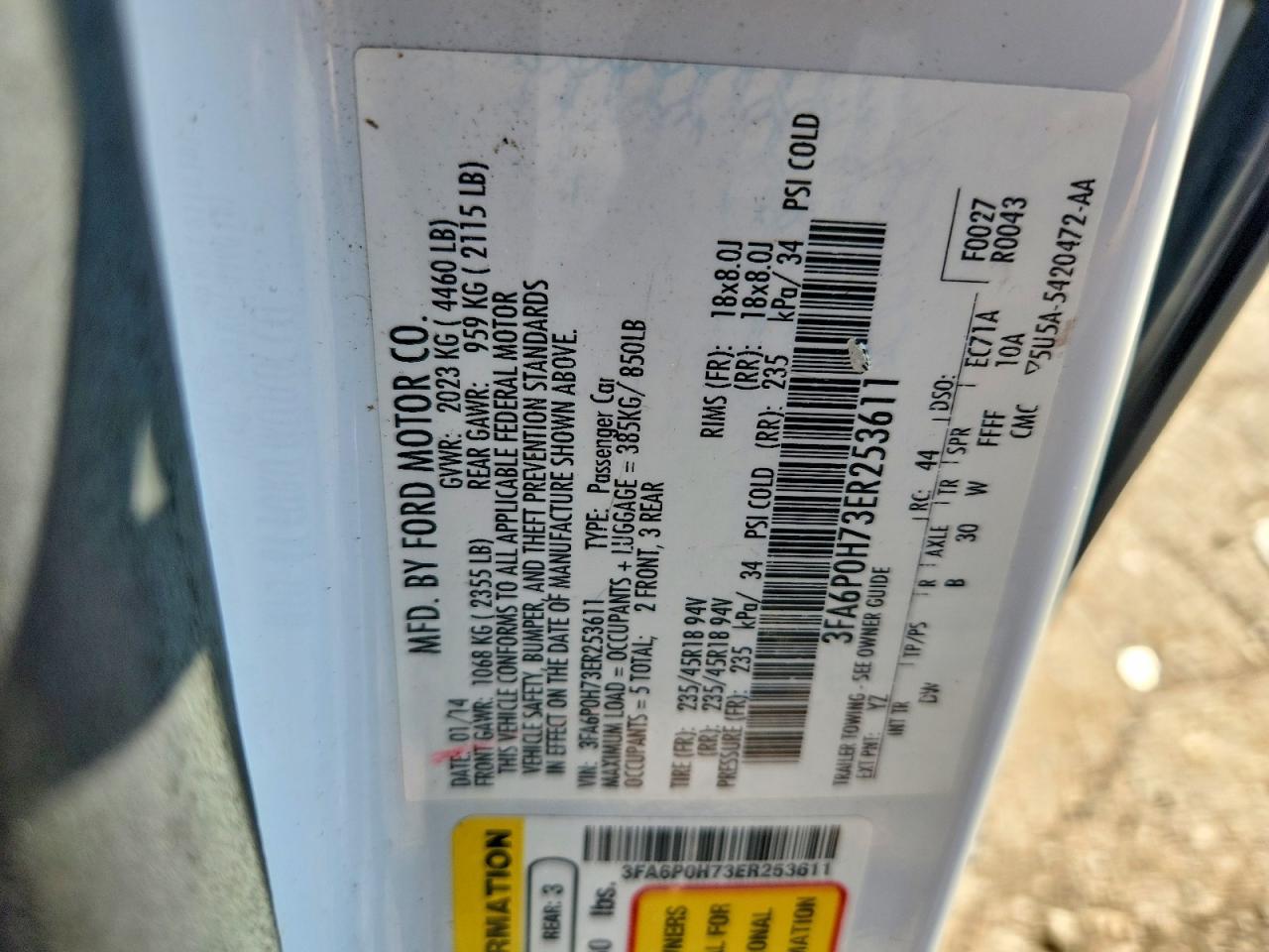 2014 Ford Fusion Se - zdjęcie 12