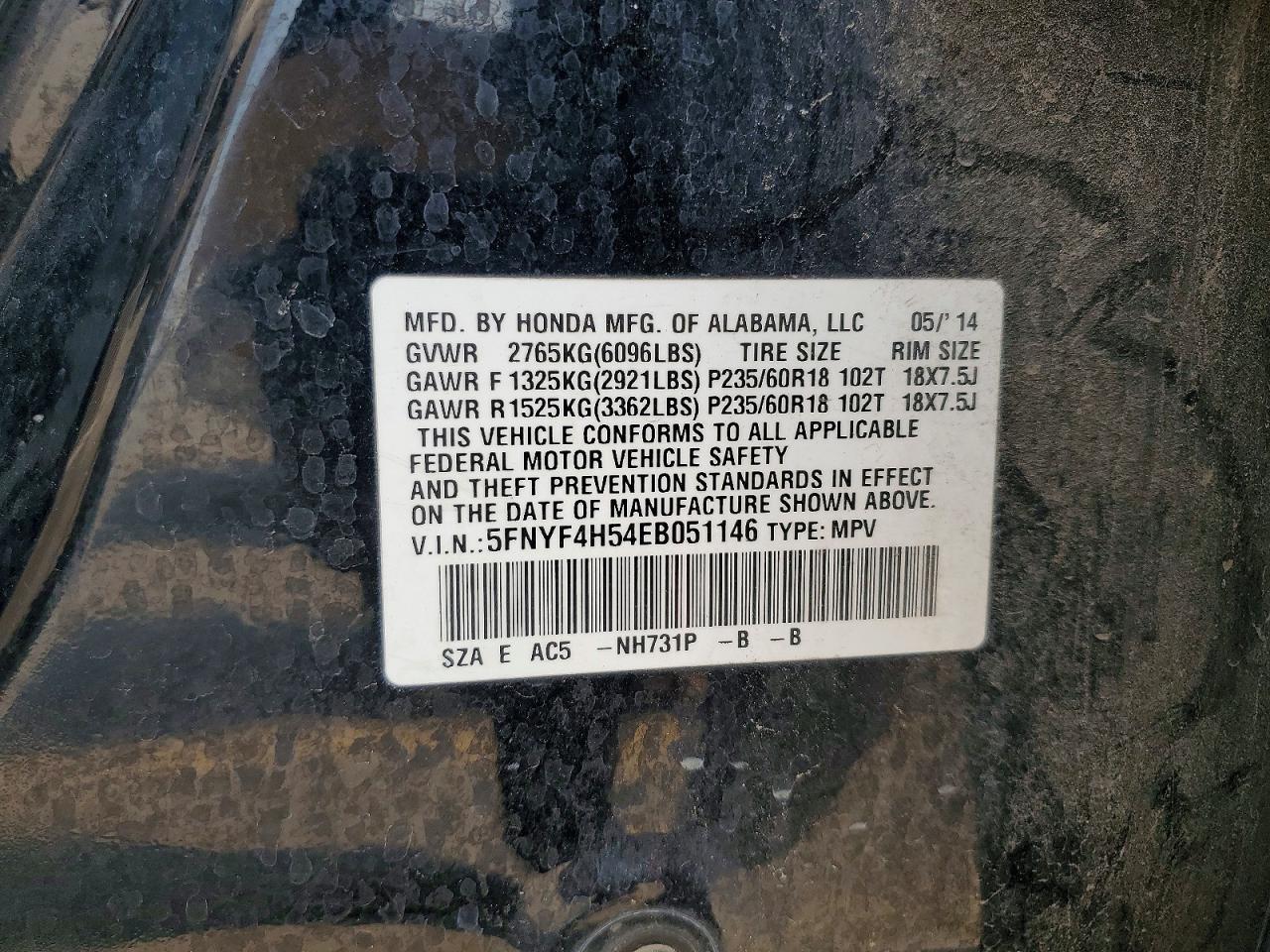 2014 Honda Pilot Exl - zdjęcie 13