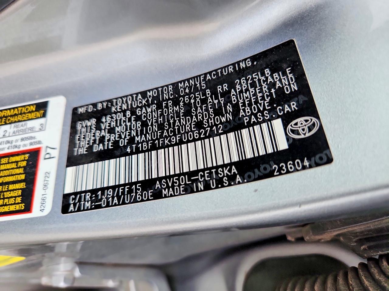 2015 Toyota Camry Se - zdjęcie 13