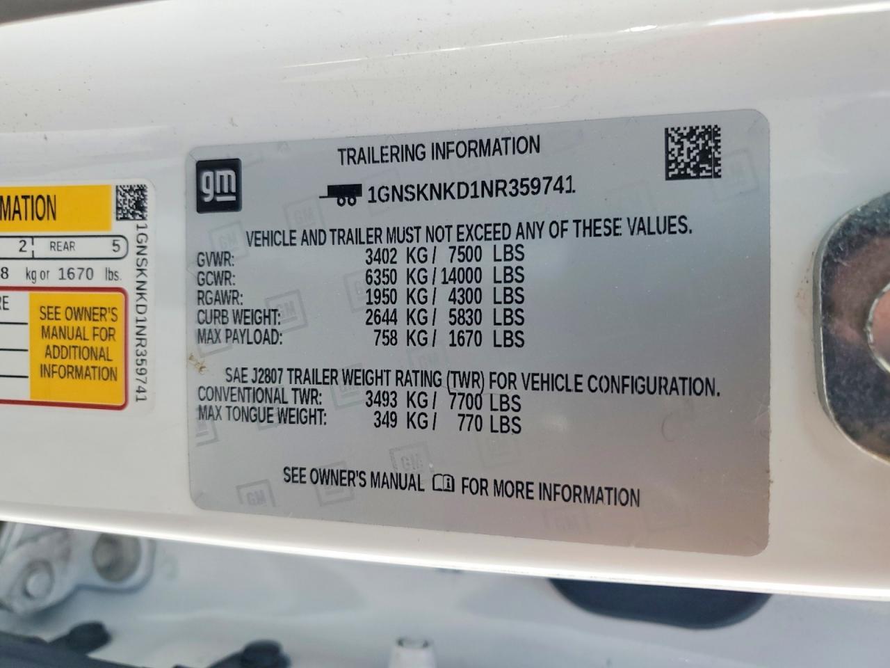 2022 Chevrolet Tahoe K1500 Lt - zdjęcie 14