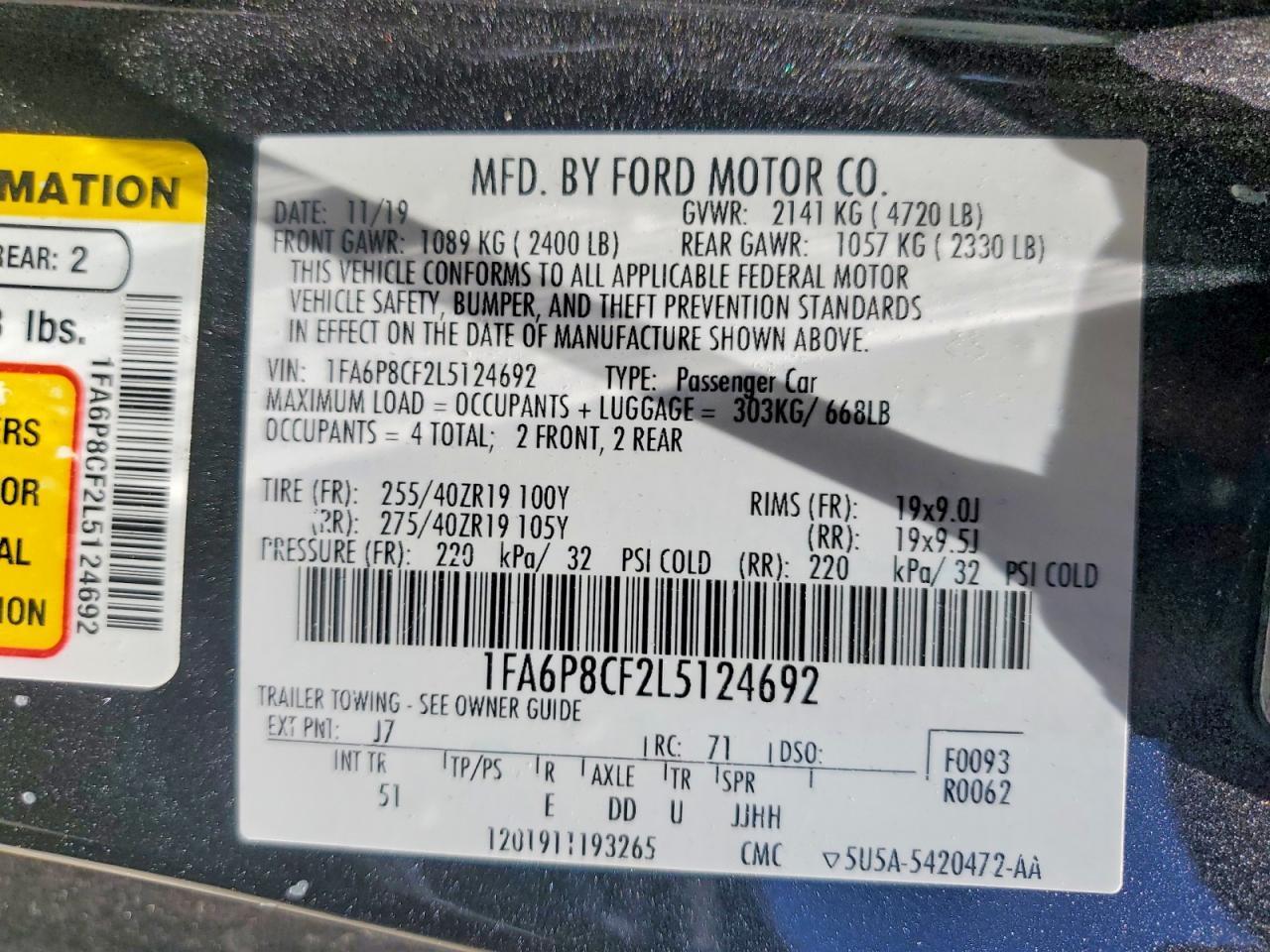 2020 Ford Mustang Gt - zdjęcie 13