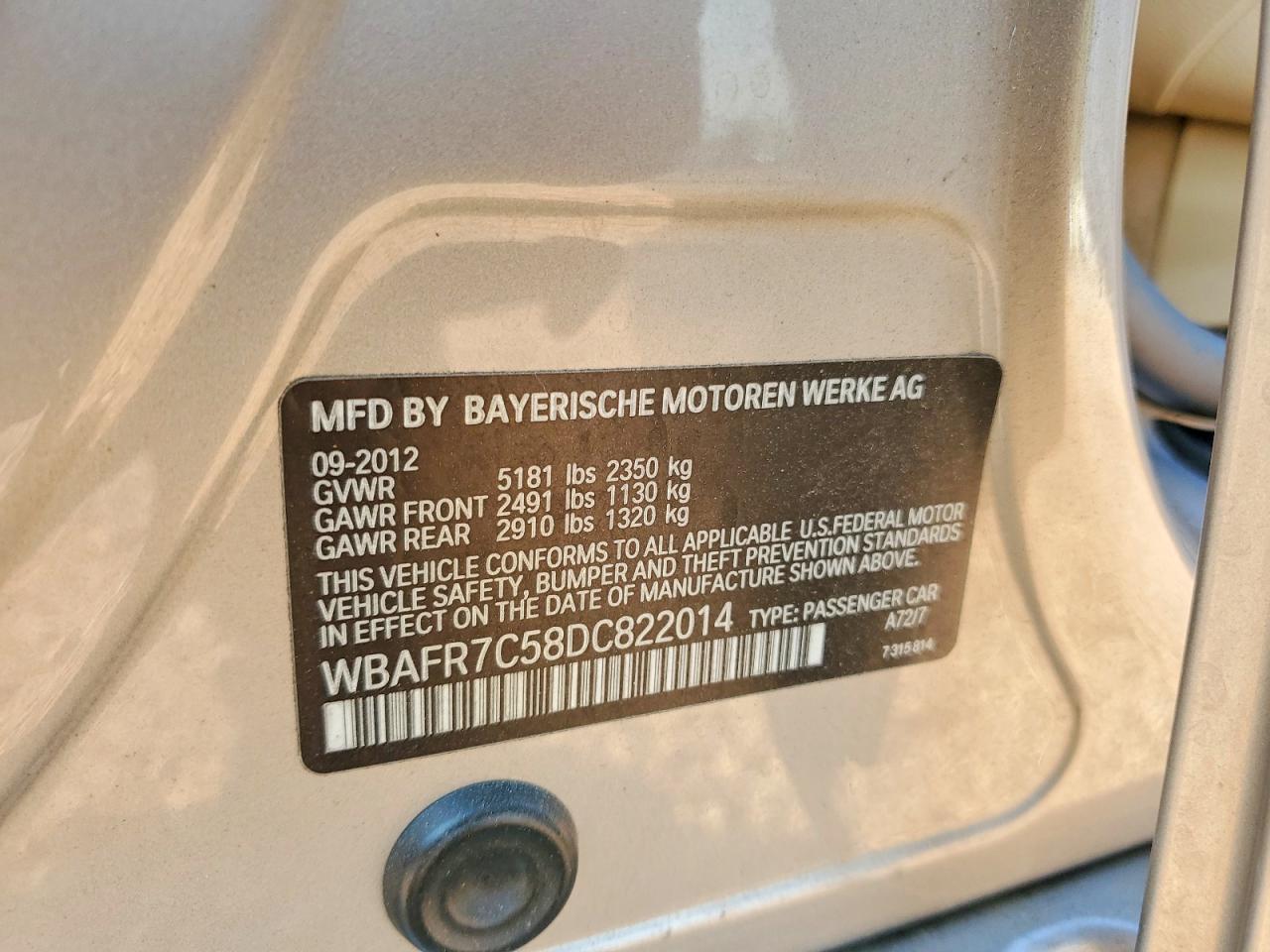 2013 BMW 535 I - zdjęcie 12