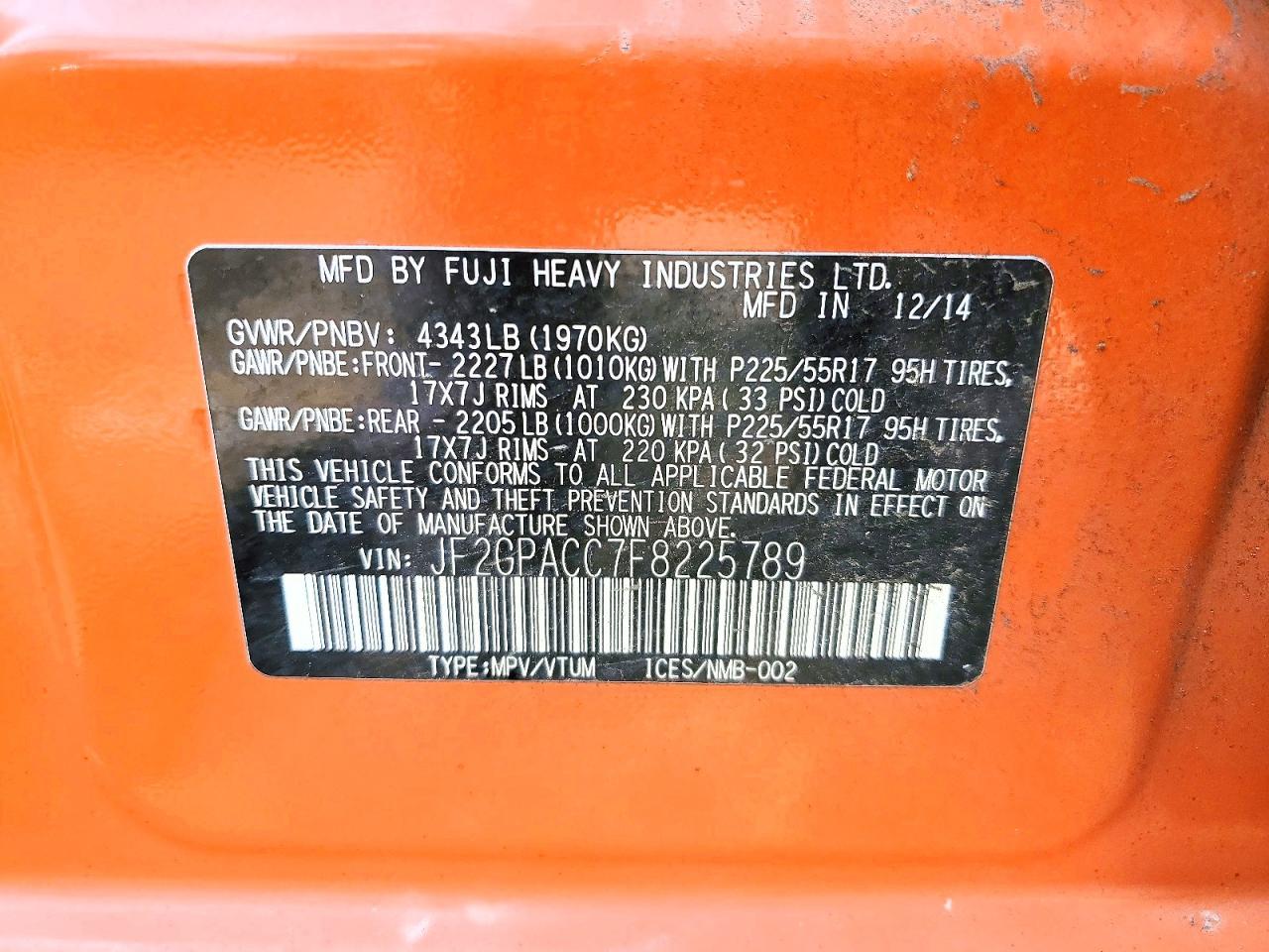 2015 Subaru Xv Crosstrek 2.0 Premium - zdjęcie 12