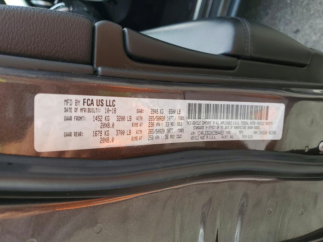 2019 Jeep Grand Cherokee Limited - zdjęcie 13