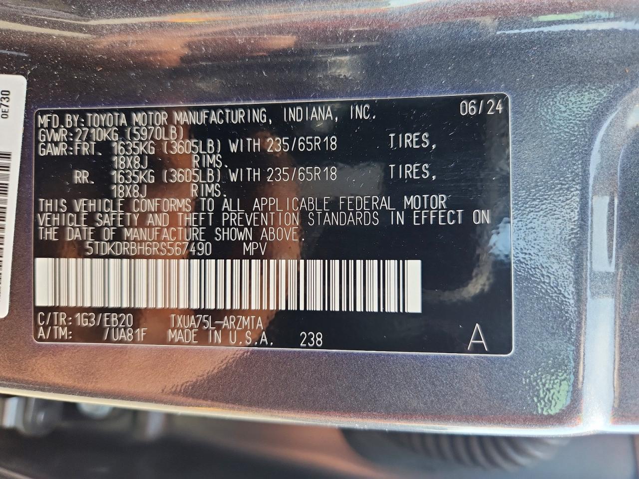 2024 Toyota Highlander Xle - zdjęcie 13