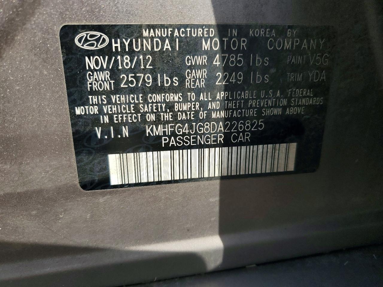 2013 Hyundai Azera Base - zdjęcie 13