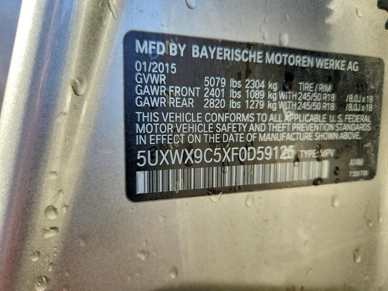 2015 BMW X3 xDrive28I - zdjęcie 13
