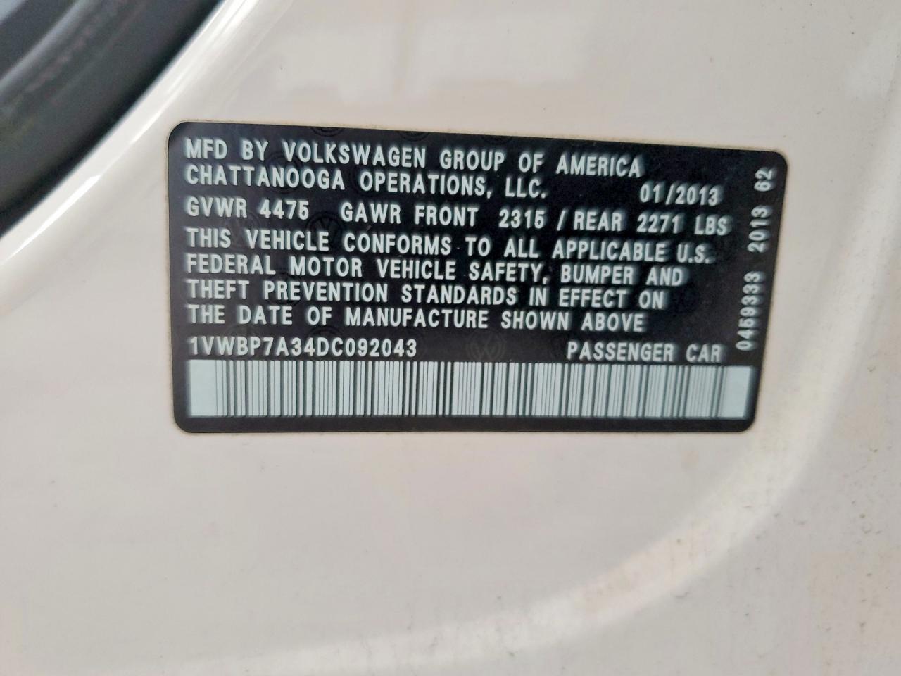 2013 Volkswagen Passat Se - zdjęcie 13