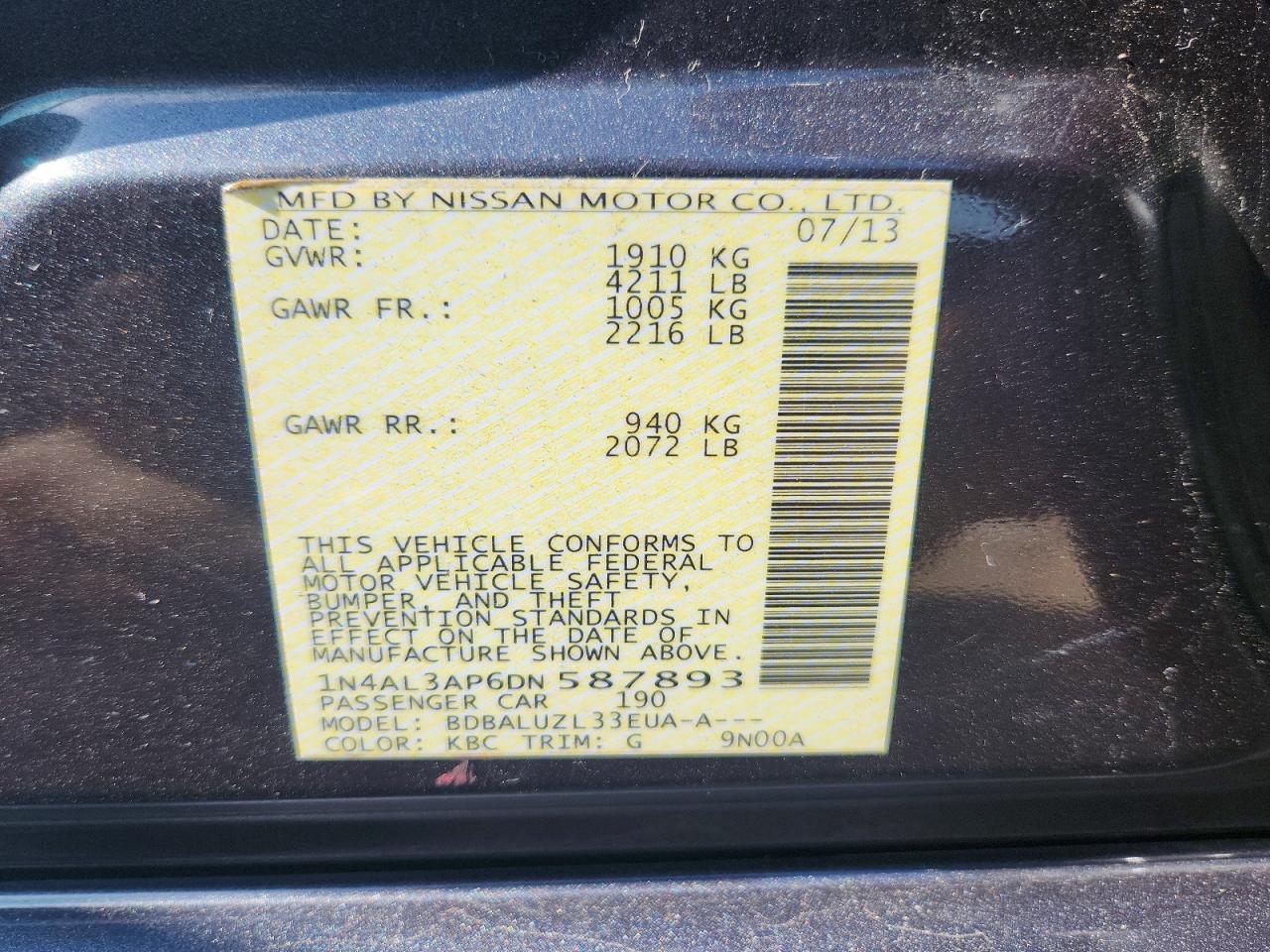 2013 Nissan Altima 2.5 - zdjęcie 12