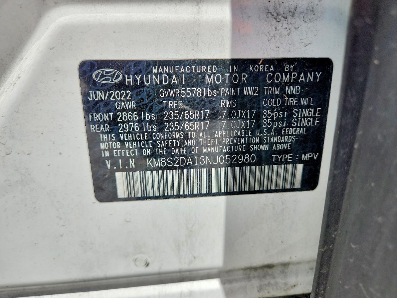 2022 Hyundai Santa Fe Blue - zdjęcie 13