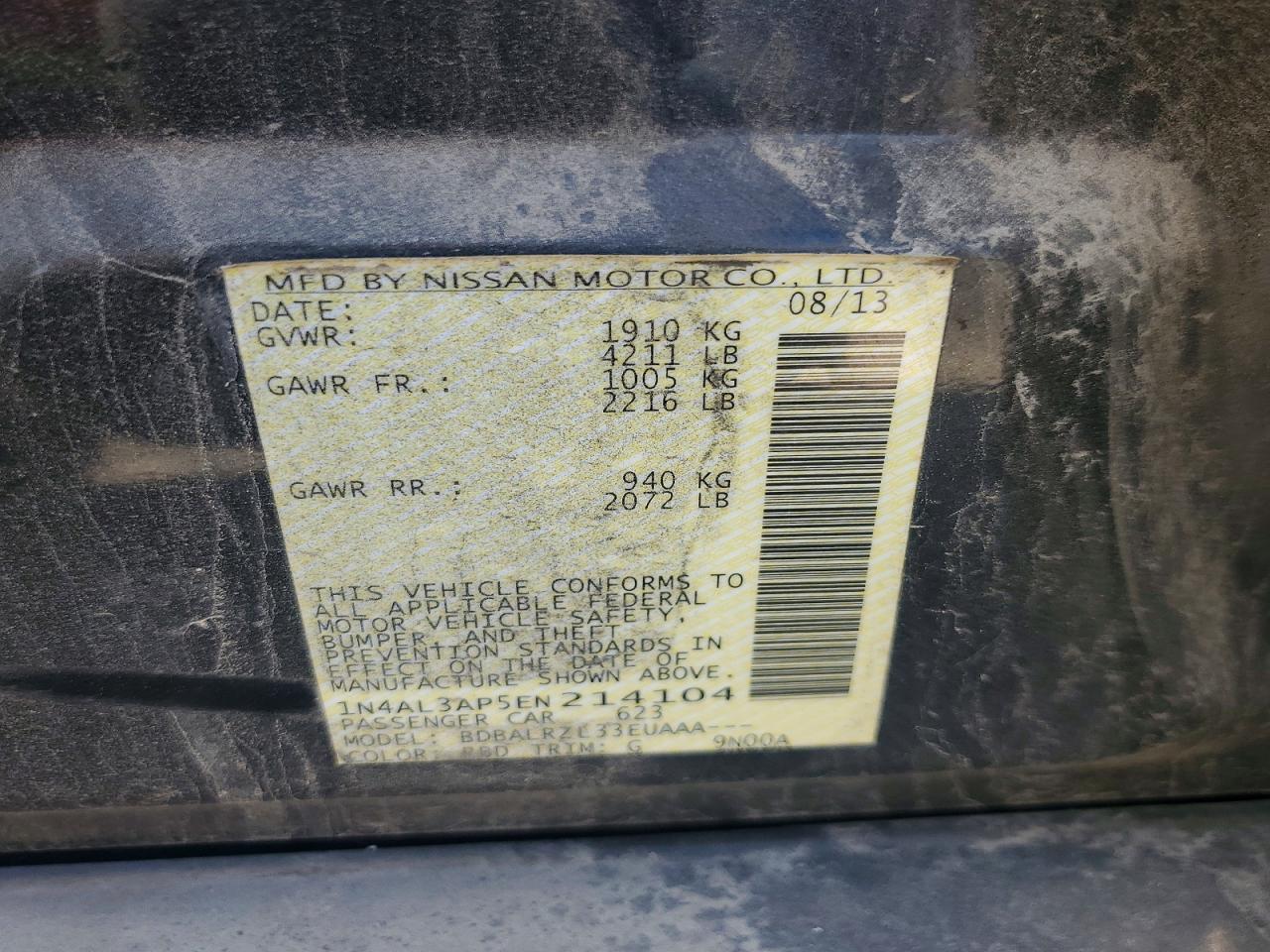 2014 Nissan Altima 2.5 - zdjęcie 12
