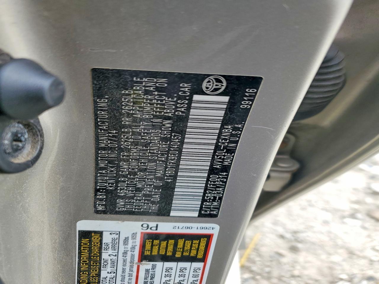 2014 Toyota Camry Hybrid Le - zdjęcie 12