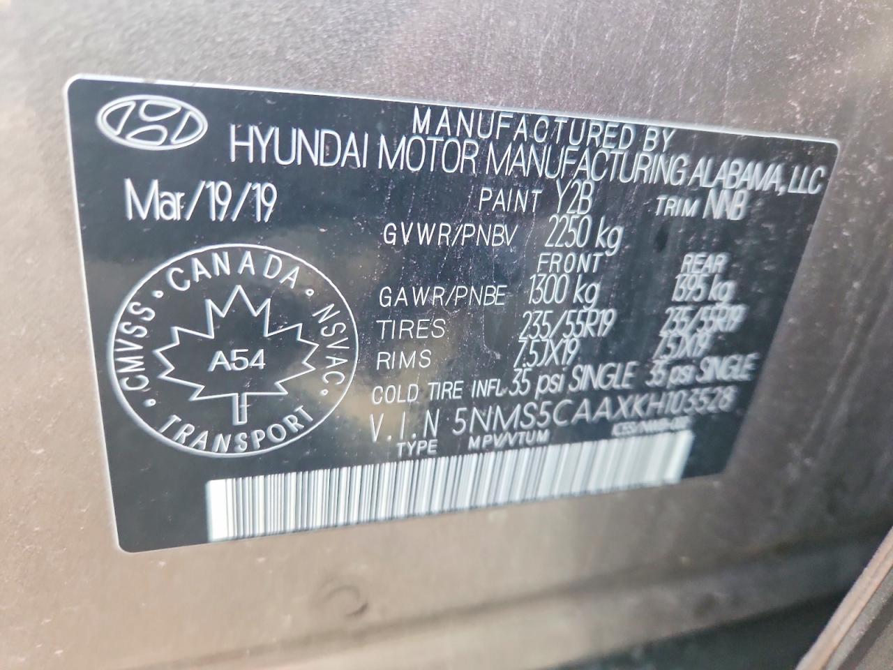 2019 Hyundai Santa Fe Limited 2.0T - zdjęcie 14