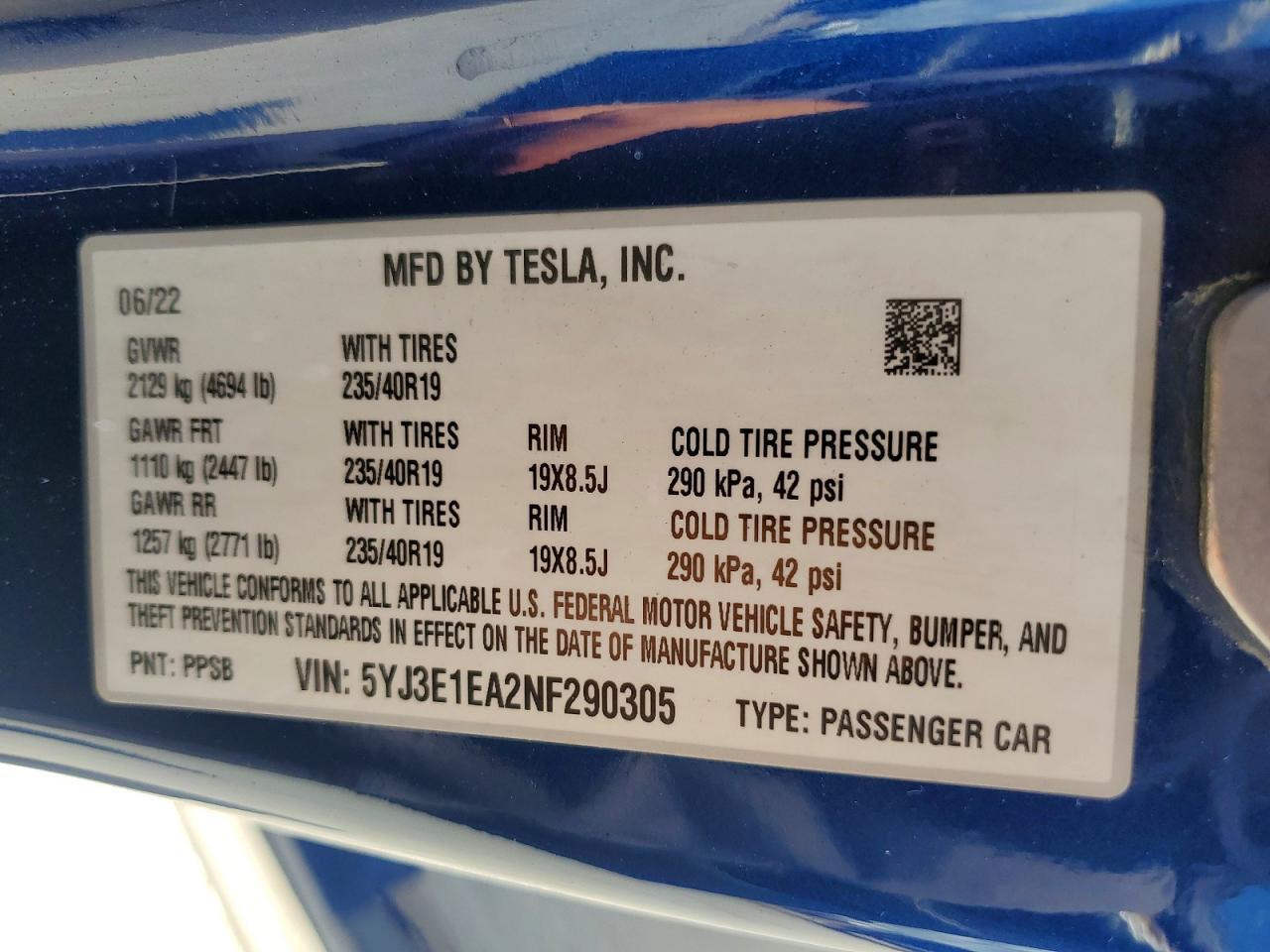 2022 Tesla Model 3 - zdjęcie 12