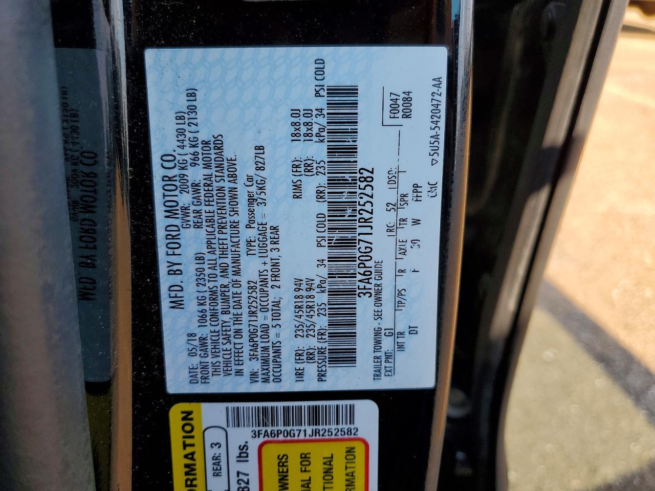 2018 Ford Fusion S - zdjęcie 12
