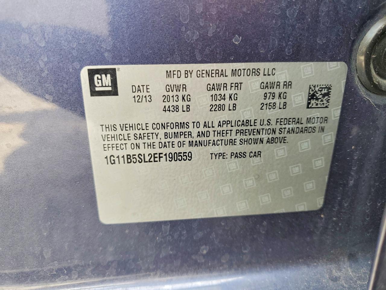 2014 Chevrolet Malibu Ls - zdjęcie 12