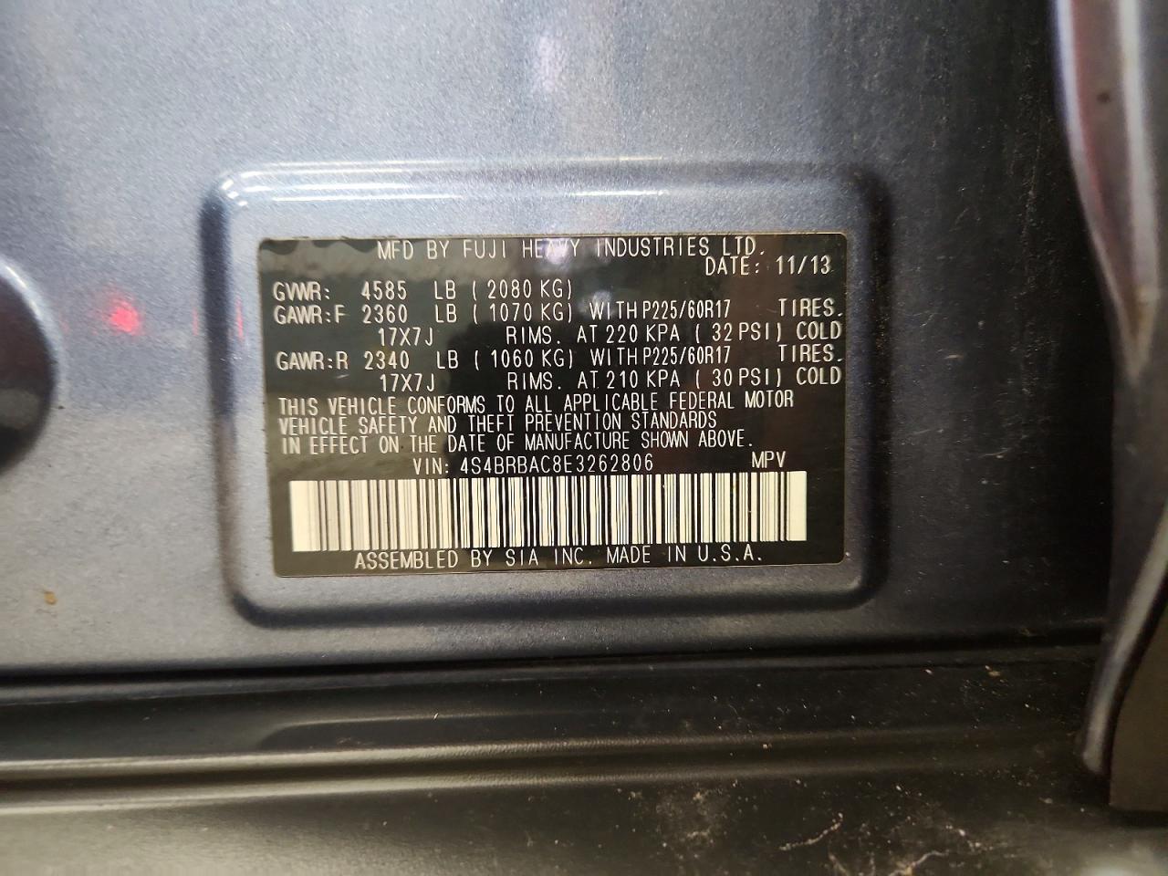 2014 Subaru Outback 2.5I - zdjęcie 13