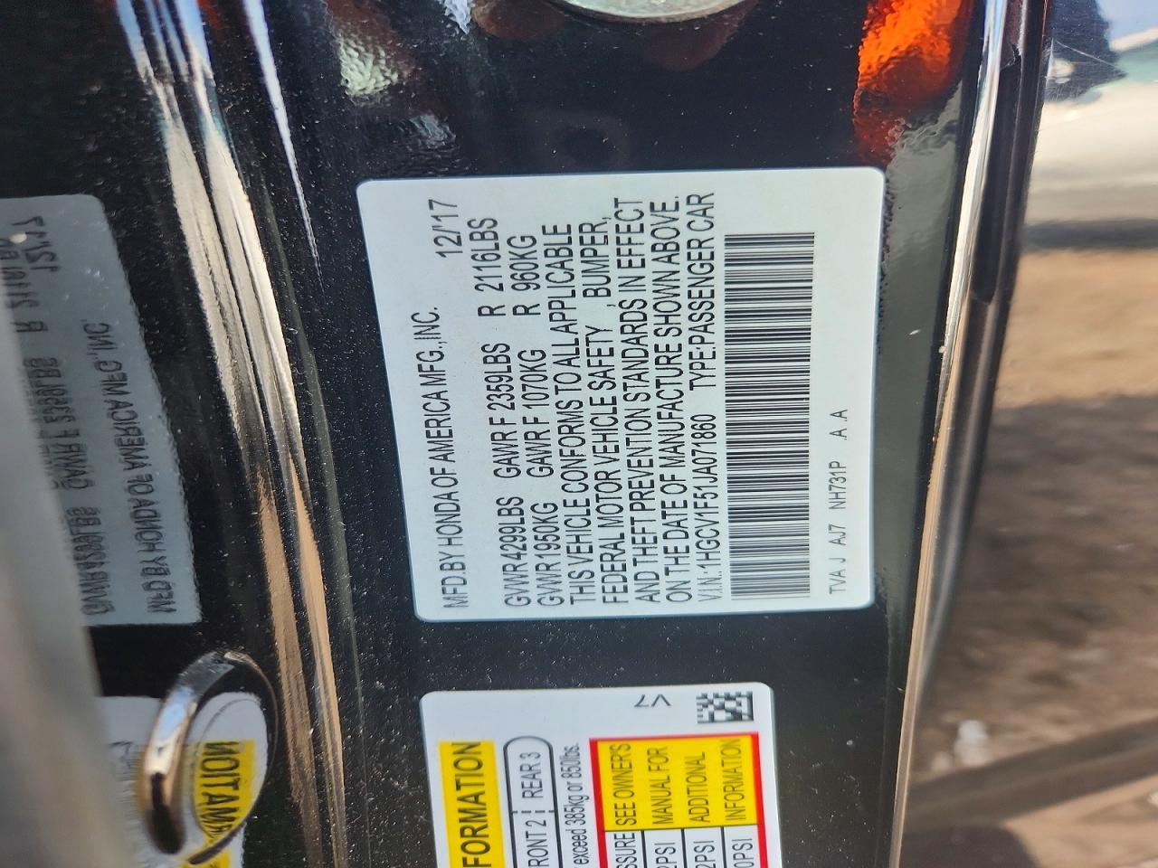 2018 Honda Accord Exl - zdjęcie 13