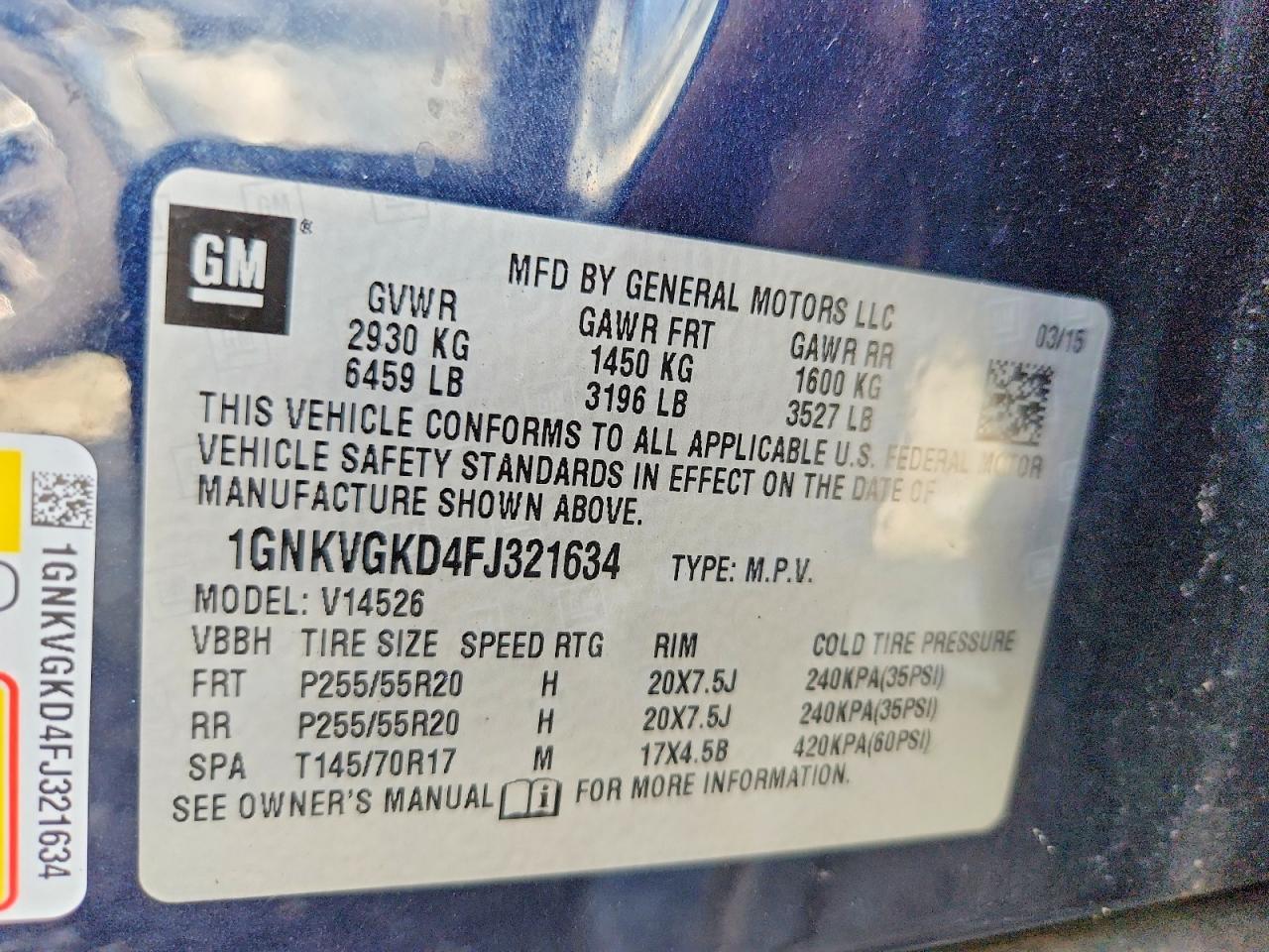 2015 Chevrolet Traverse Lt - zdjęcie 13