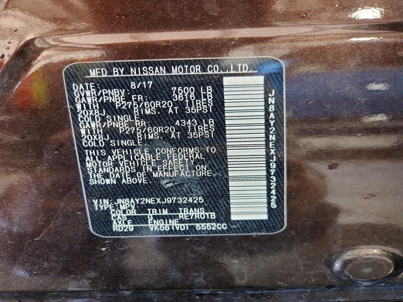 2018 Nissan Armada Platinum - zdjęcie 13