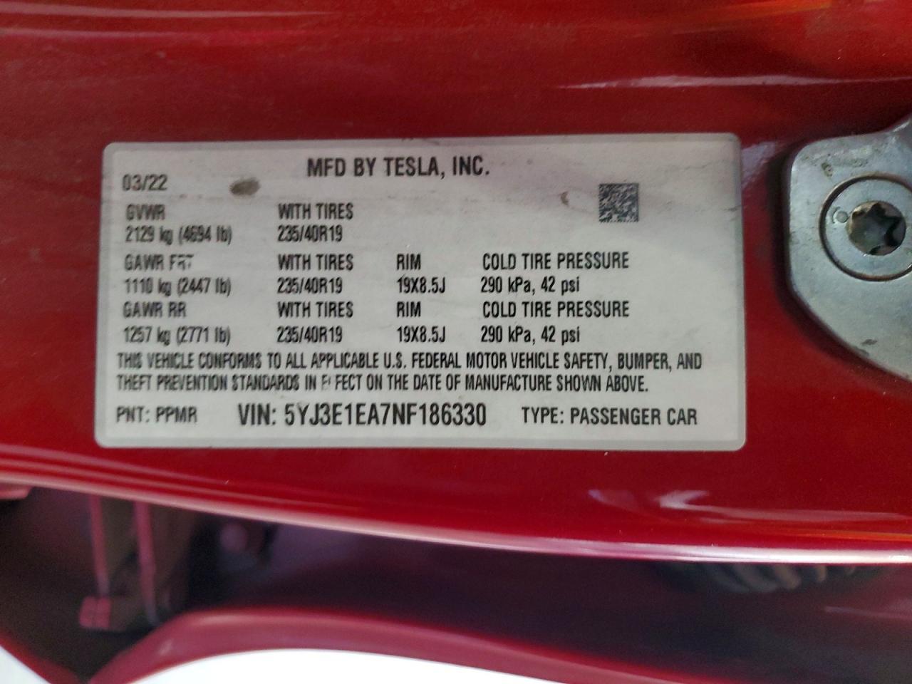 2022 Tesla Model 3 - zdjęcie 13