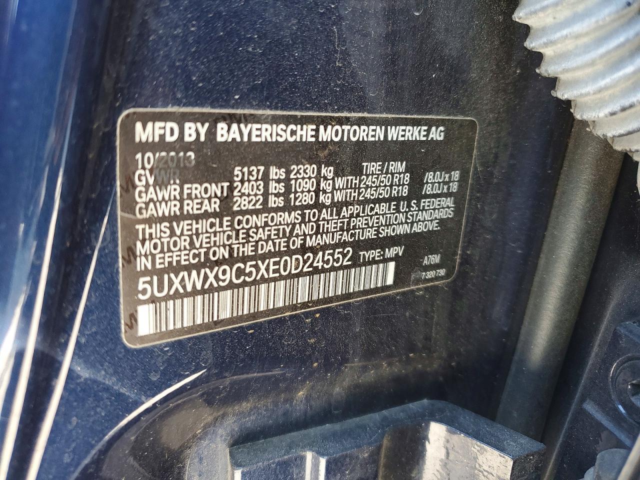 2014 BMW X3 xDrive28I - zdjęcie 12