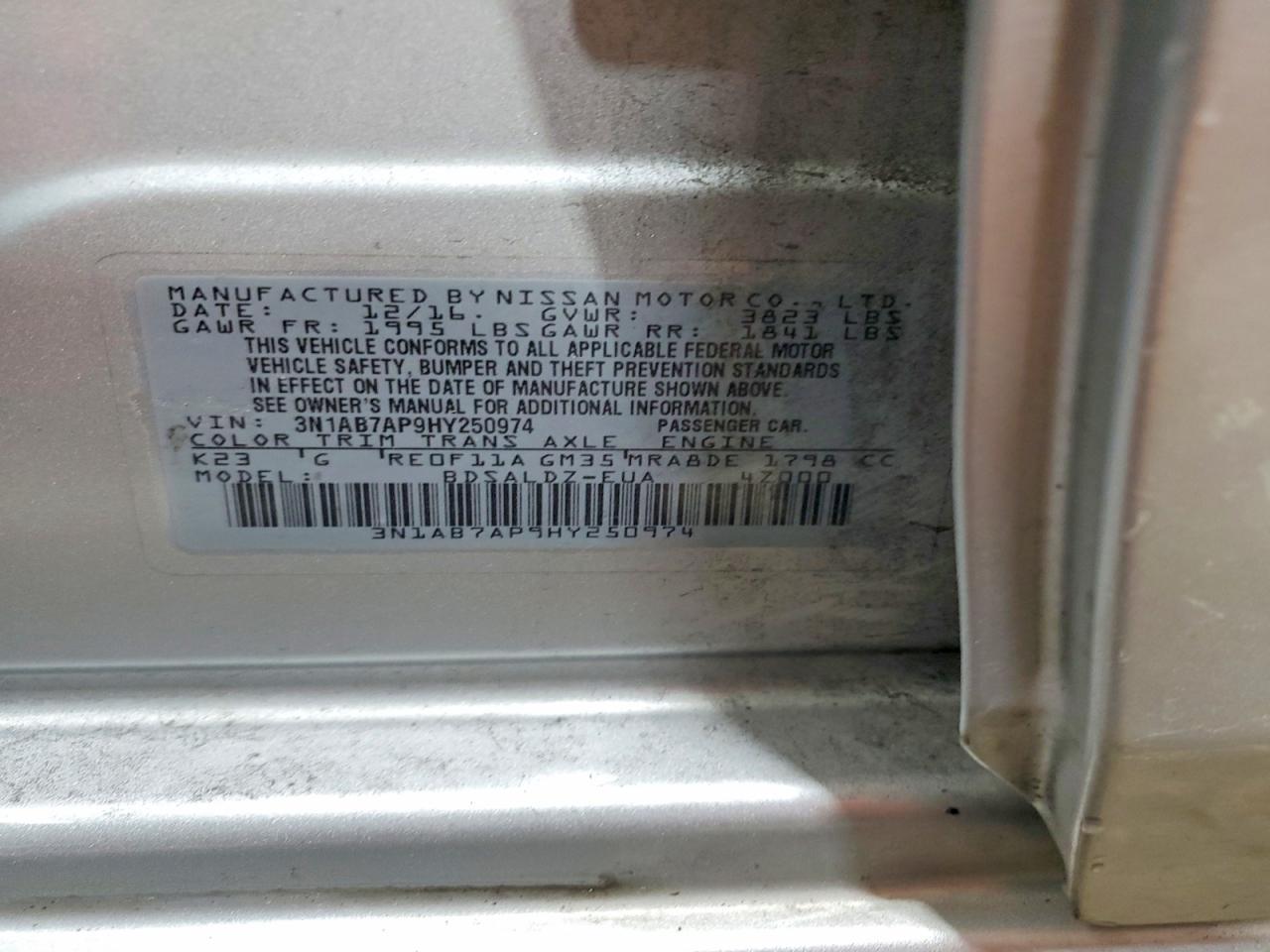 2017 Nissan Sentra Sv - zdjęcie 13