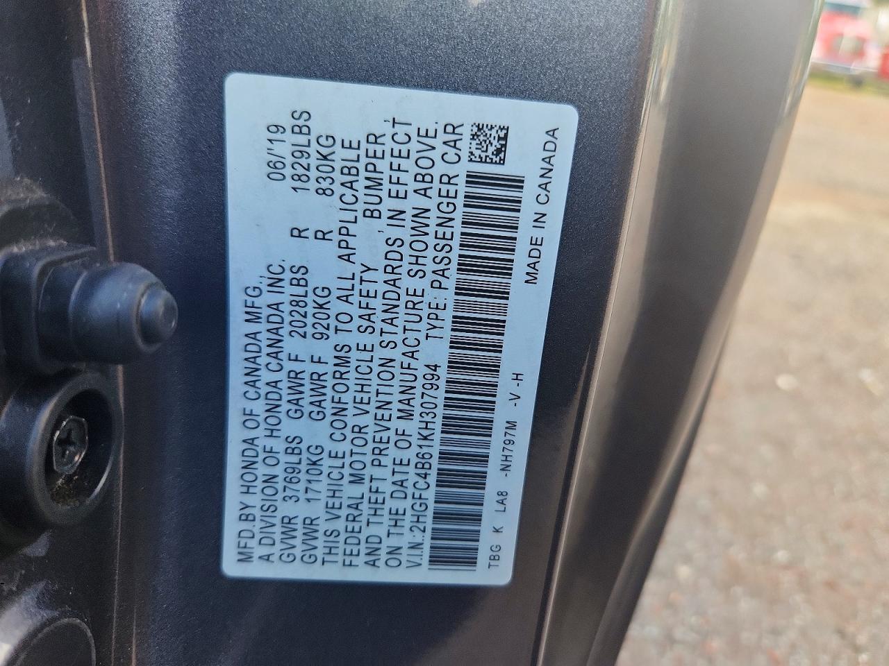 2019 Honda Civic Lx - zdjęcie 12