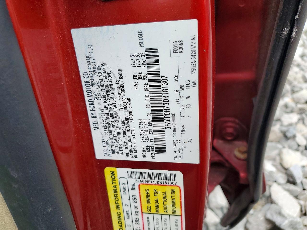 2013 Ford Fusion 4D 4Wd - zdjęcie 13