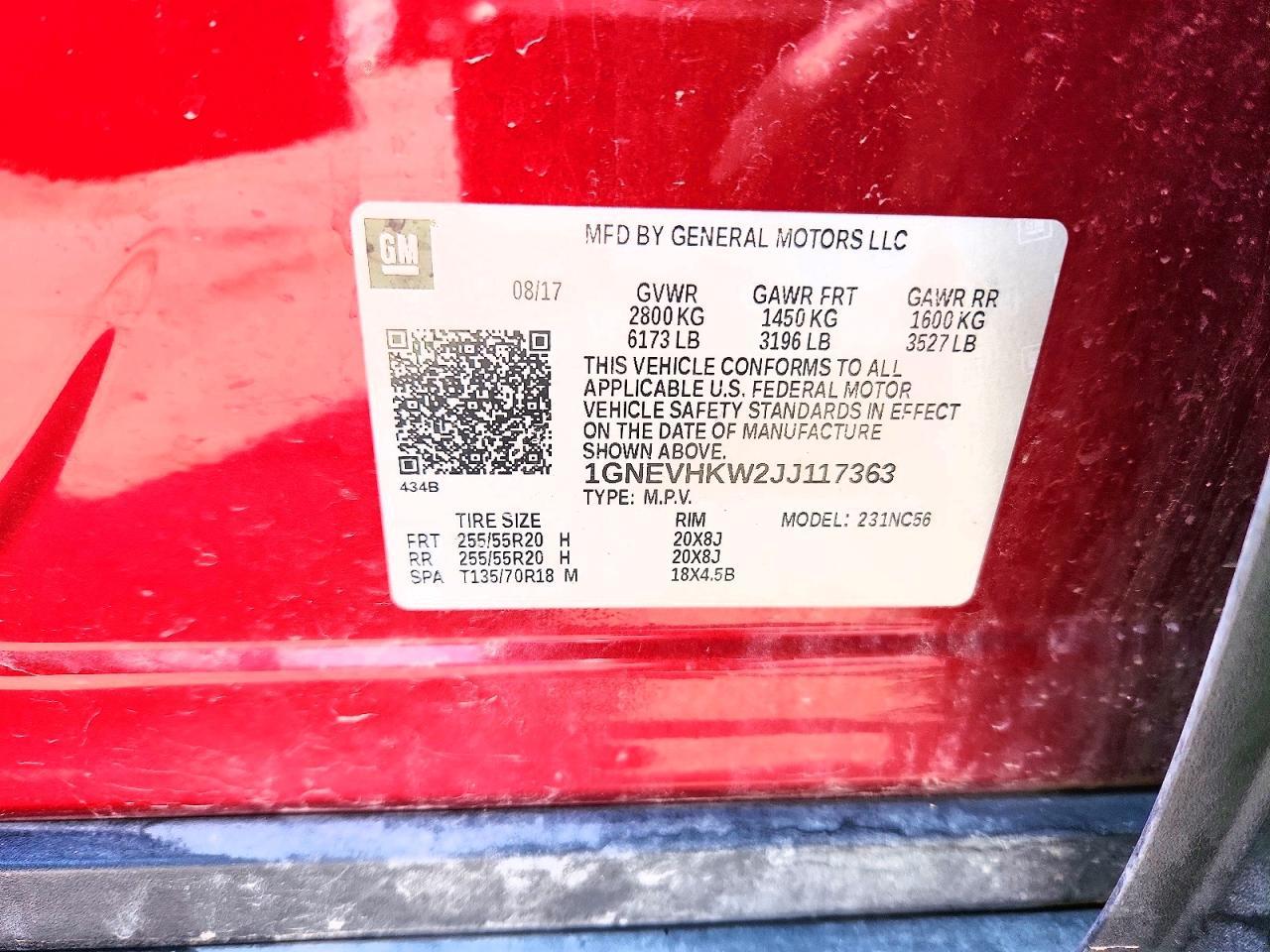 2018 Chevrolet Traverse Lt - zdjęcie 13