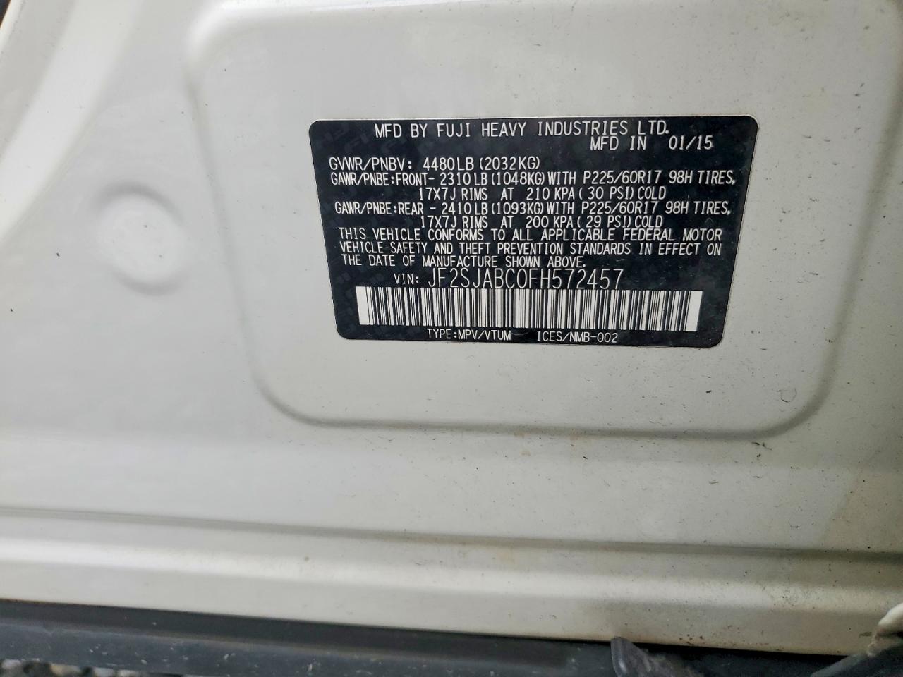 2015 Subaru Forester 2.5I - zdjęcie 12