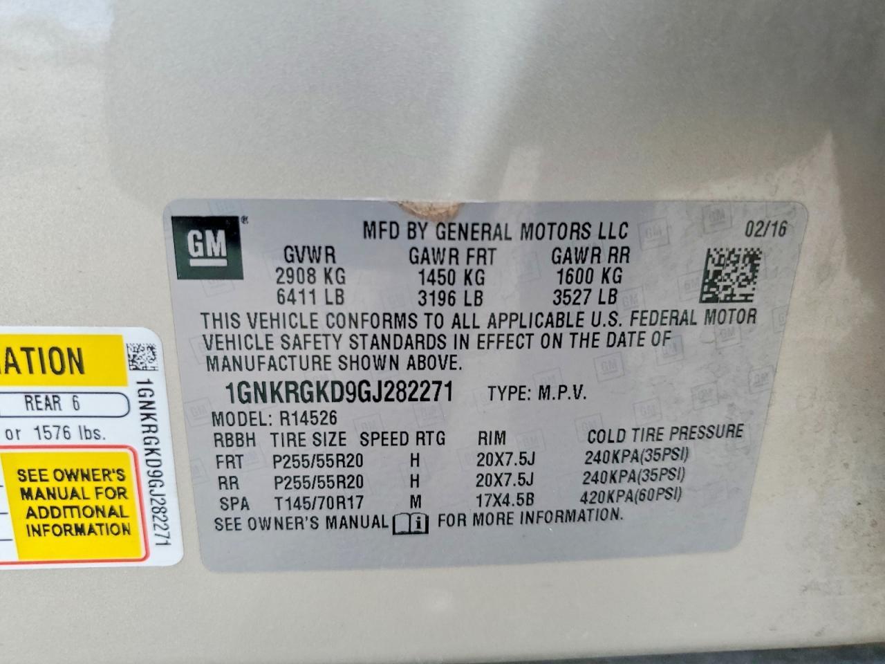 2016 Chevrolet Traverse Lt - zdjęcie 12