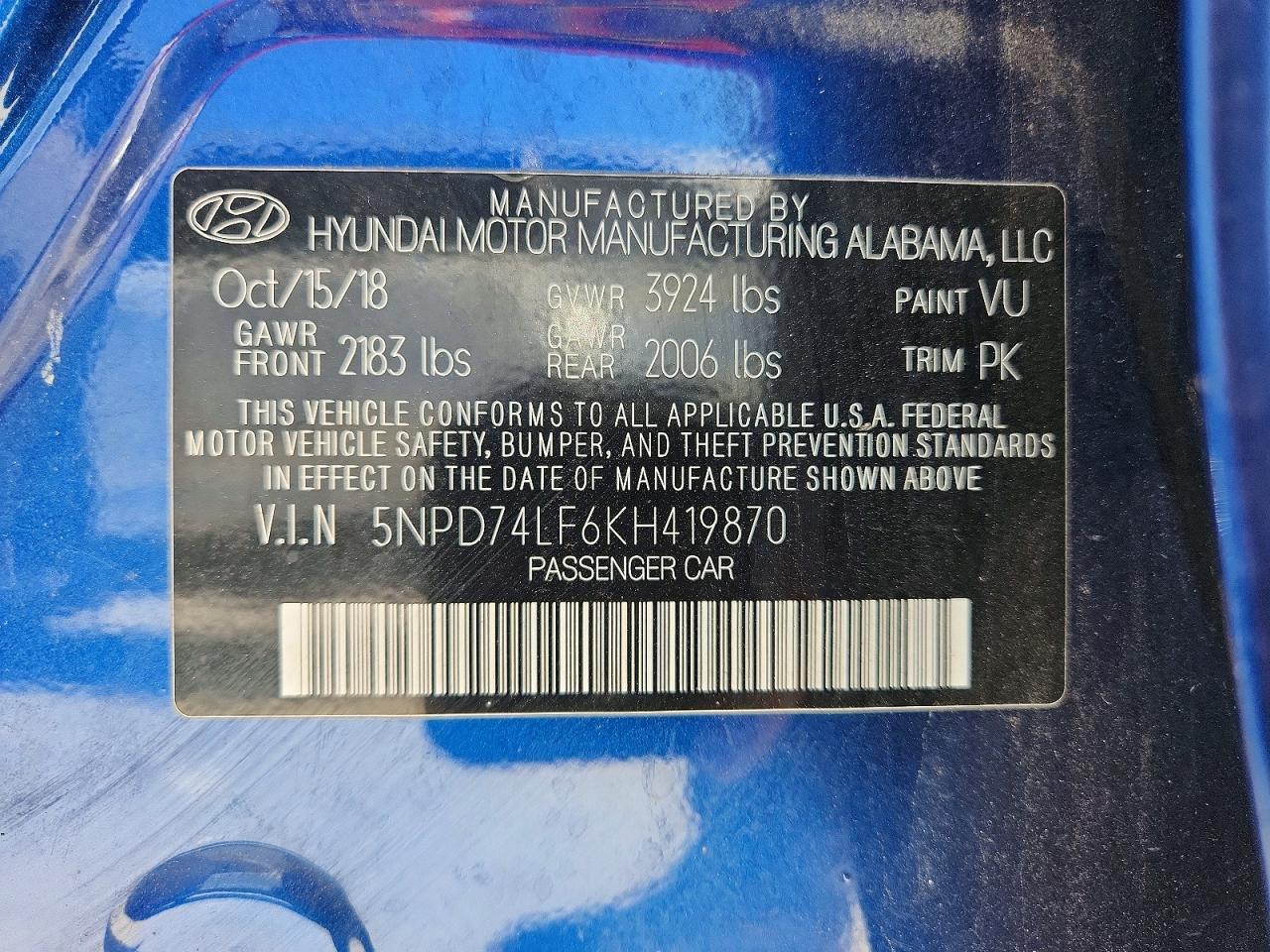 2019 Hyundai Elantra Se - zdjęcie 12